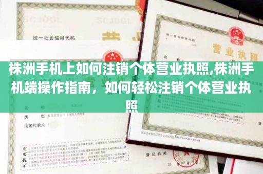 株洲手机上如何注销个体营业执照,株洲手机端操作指南，如何轻松注销个体营业执照