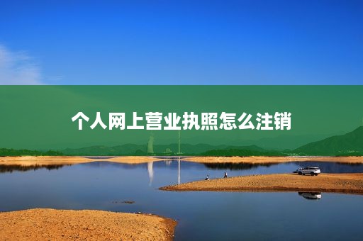 个人网上营业执照怎么注销