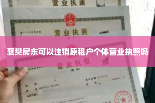襄樊房东可以注销原租户个体营业执照吗