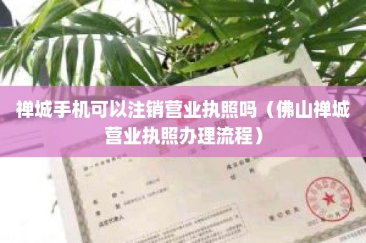 禅城手机可以注销营业执照吗（佛山禅城营业执照办理流程）