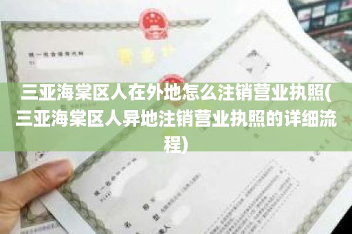 三亚海棠区人在外地怎么注销营业执照(三亚海棠区人异地注销营业执照的详细流程)