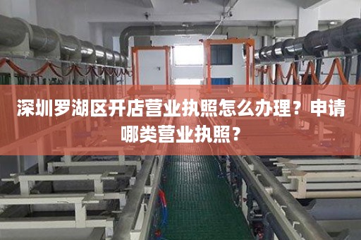 深圳罗湖区开店营业执照怎么办理？申请哪类营业执照？