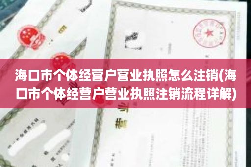 海口市个体经营户营业执照怎么注销(海口市个体经营户营业执照注销流程详解)