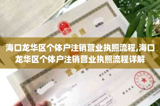 海口龙华区个体户注销营业执照流程,海口龙华区个体户注销营业执照流程详解