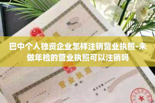 巴中个人独资企业怎样注销营业执照-未做年检的营业执照可以注销吗