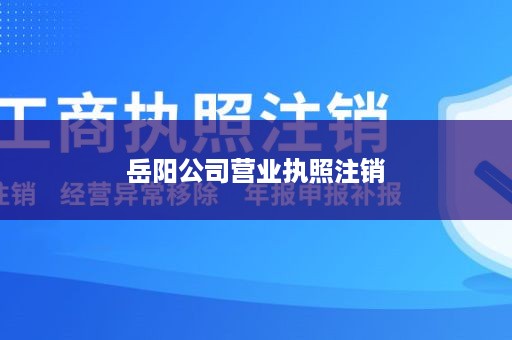 岳阳公司营业执照注销