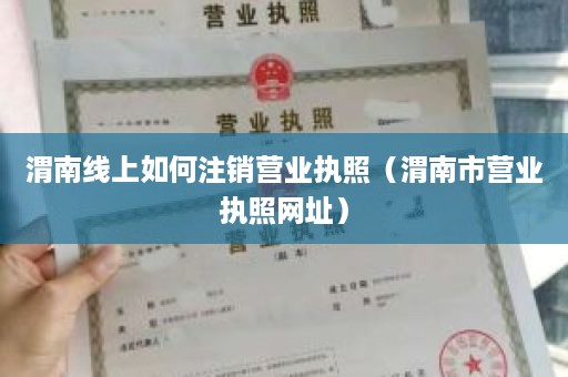 渭南线上如何注销营业执照（渭南市营业执照网址）