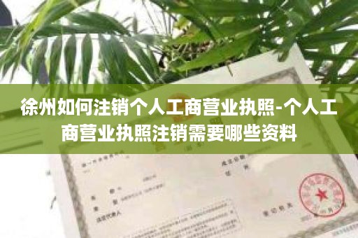 徐州如何注销个人工商营业执照-个人工商营业执照注销需要哪些资料