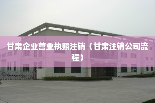 甘肃企业营业执照注销（甘肃注销公司流程）