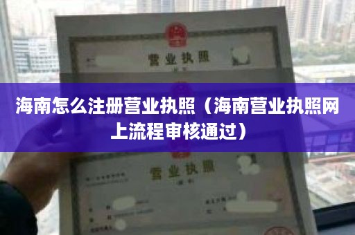海南怎么注册营业执照（海南营业执照网上流程审核通过）