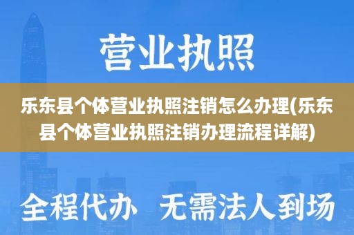 乐东县个体营业执照注销怎么办理(乐东县个体营业执照注销办理流程详解)