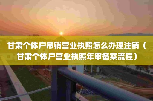 甘肃个体户吊销营业执照怎么办理注销（甘肃个体户营业执照年审备案流程）