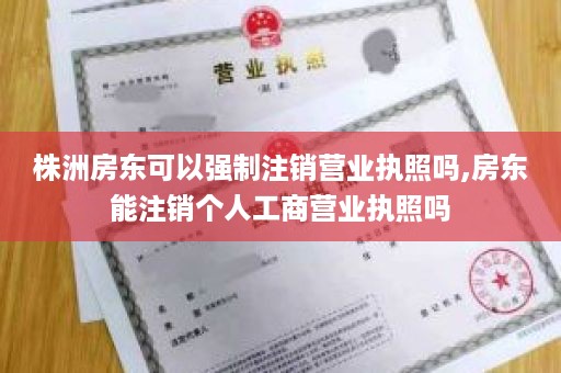 株洲房东可以强制注销营业执照吗,房东能注销个人工商营业执照吗