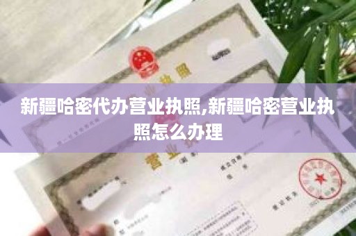 新疆哈密代办营业执照,新疆哈密营业执照怎么办理