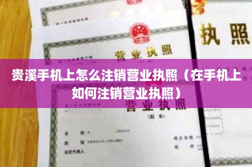 贵溪手机上怎么注销营业执照（在手机上如何注销营业执照）