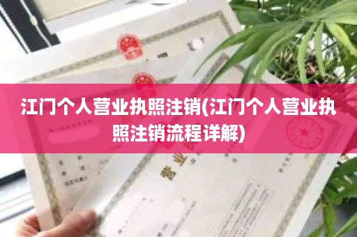 江门个人营业执照注销(江门个人营业执照注销流程详解)