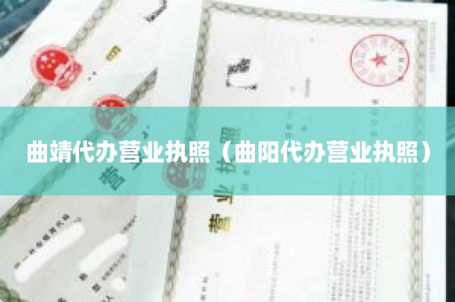 曲靖代办营业执照（曲阳代办营业执照）