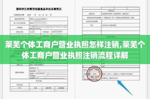 莱芜个体工商户营业执照怎样注销,莱芜个体工商户营业执照注销流程详解