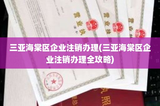 三亚海棠区企业注销办理(三亚海棠区企业注销办理全攻略)
