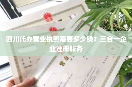 四川代办营业执照需要多少钱？三合一企业注册服务
