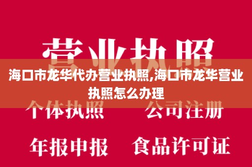 海口市龙华代办营业执照,海口市龙华营业执照怎么办理