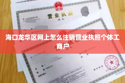 海口龙华区网上怎么注销营业执照个体工商户