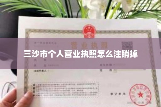 三沙市个人营业执照怎么注销掉