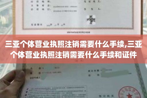 三亚个体营业执照注销需要什么手续,三亚个体营业执照注销需要什么手续和证件